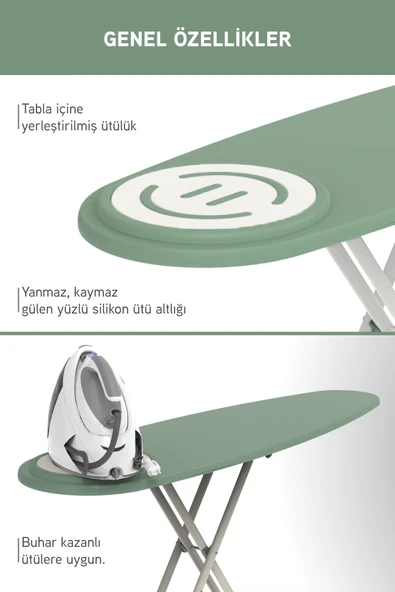 Perilla Premium Ütü Masası - Yeşil - 4
