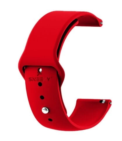 Sneezy Huawei Watch GT4 41mm İle Uyumlu 18mm PureLux Soft Silikon Kordon  Kımızı - Resim 5