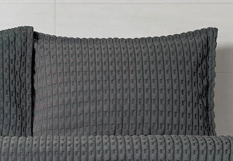 Merinos Modern Twist 3 Parça Çift Kişilik Battaniye Seti Kutulu 220x240 Koyu Gri - 3