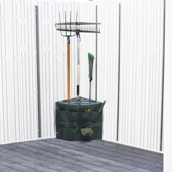 Saban Köşe Tipi Çok Amaçlı Temizlik Seti Organizeri – Süpürge, Faraş ve Temizlik Malzemesi Düzenleyici - Resim 3