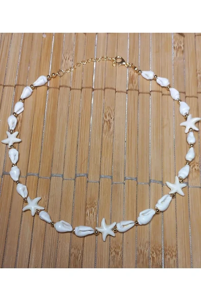 BNGaksesuar Deniz Kabuğu Deniz Kabuklu Doğaltaş Kolye - 3