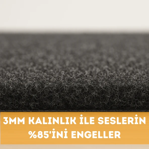 BEYLİNİ Kendinden Yapışkanlı Torpido Kaplaması Keçe Oto Zemin Kapı Bagaj Çatı Dayanıklı Uzun Ömürlü Araç Kaplama 3mm - 4