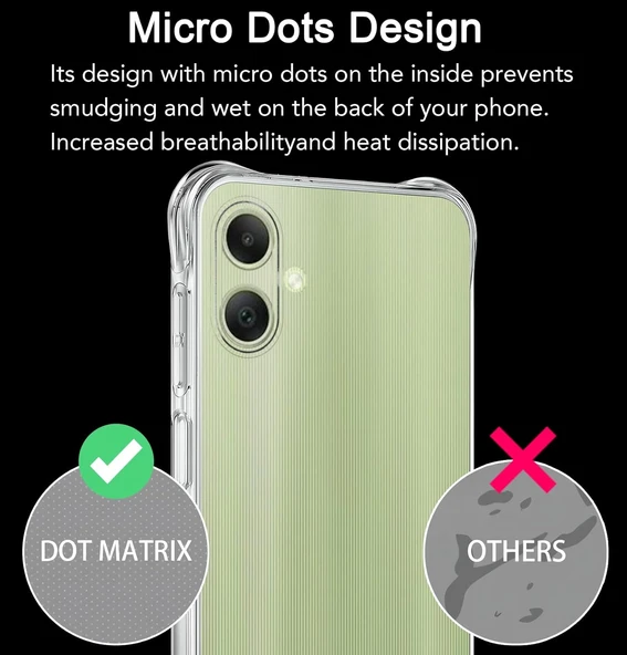 Samsung Galaxy A06 Uyumlu Darbe Önleyici Sararmaya Dayanıklı Airbag Korumalı Ultra Slim TPU Şeffaf Silikon Kılıf - 5