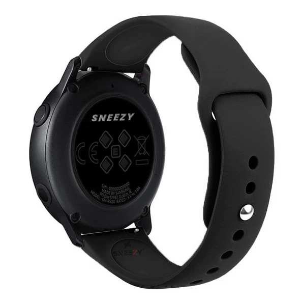 Sneezy Huawei Watch GT5 41mm İle Uyumlu Yumuşak PureLux Soft Silikon Kordon  Siyah - 2