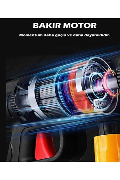 Yüksek Basınçlı Oto Araç Yıkama Sulama Tabancası Makinesi Şarjlı 12000 Mah Akülü Bahçe - 7