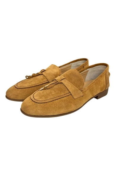 Taba Hakiki Süet Deri Loafer - 3