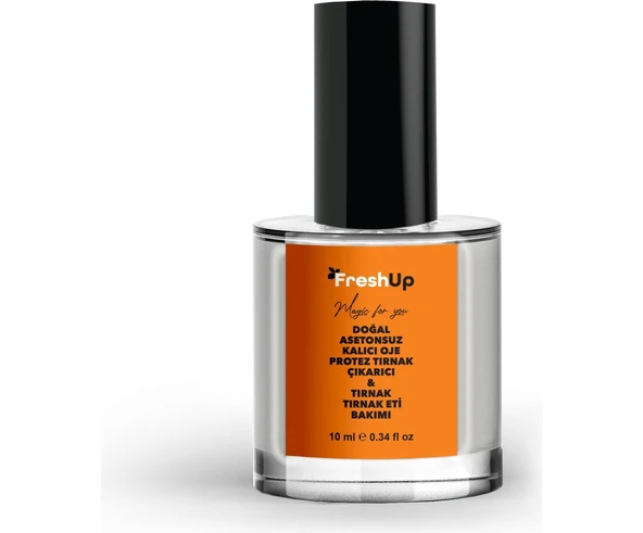 FRESH UP ASETONSUZ, DOĞAL, KALICI OJE, PROTEZ TIRNAK ÇIKARICI JEL, PORTAKAL - 2