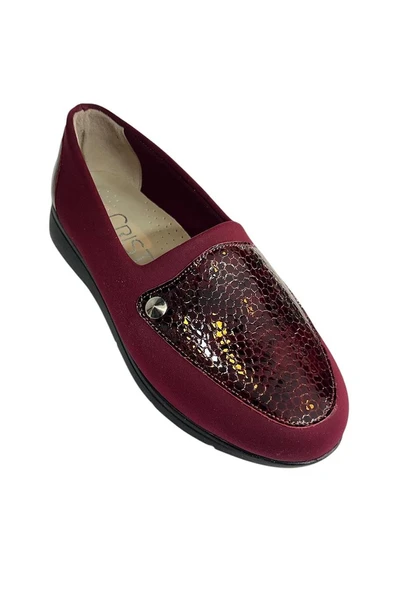 Bordo Hakiki Deri Comfort Taban Günlük Ayakkabı - 2