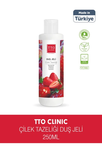 TTO Clinic Çilek Tazeliği Duş Jeli Panthenol İle Cildinizi Onarın ürün görseli