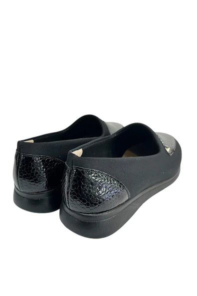 Siyah Hakiki Deri Comfort Taban Günlük Ayakkabı - 4
