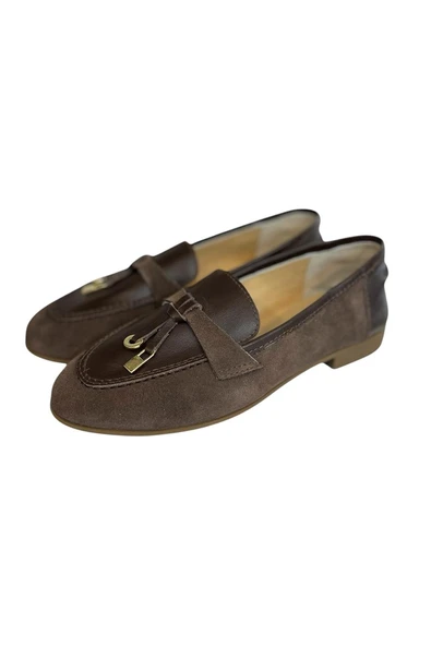 Kahve Hakiki Süet Deri Loafer - 3