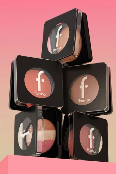 FLORMAR BAKED BLUSH-ON YÜKSEK PİGMENTLİ & DOĞAL IŞILTILI FIRINLANMIŞ ALLIK  043 GOLDEN PEACH - Resim 7