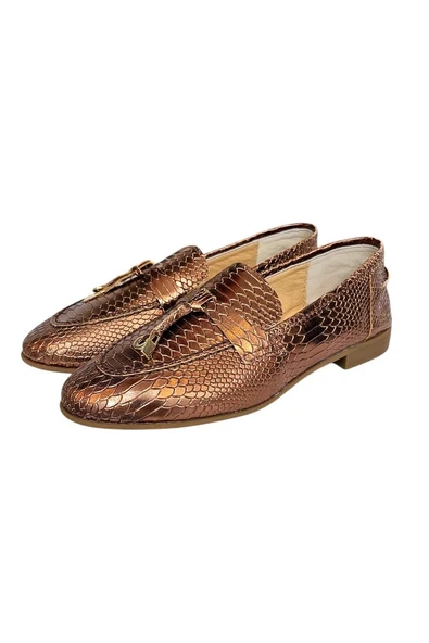 Bakır  Hakiki  Deri Loafer - 3
