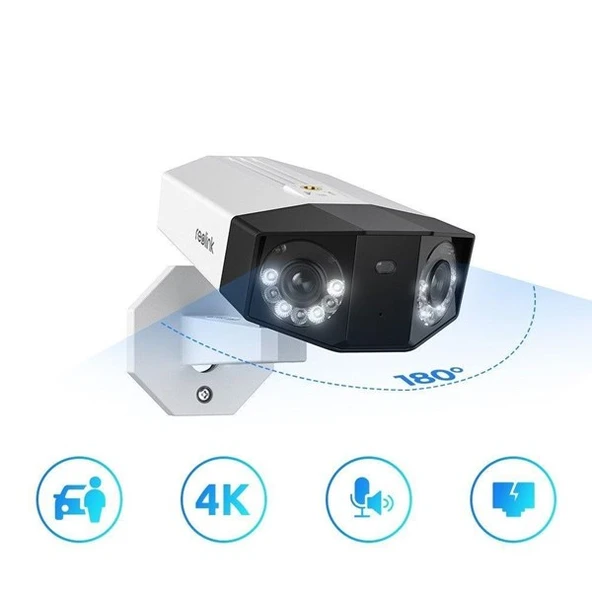 REOLINK 8MP PANORAMİK 3,2MM Duo 2 IP Güvenlik Kamerası PoE IP65, Renkli ürün görseli