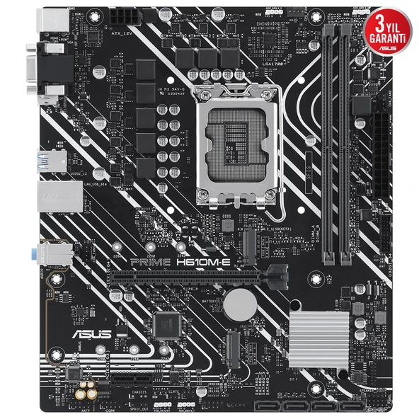 ASUS PRIME H610M-E-CSM DDR5 DP HDMI VGA 2XM2 USB 3.2 RGB MATX 1700P - 2