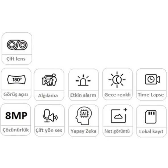 REOLINK 8MP PANORAMİK 3,2MM Duo 2 IP Güvenlik Kamerası PoE IP65, Renkli - Resim 3