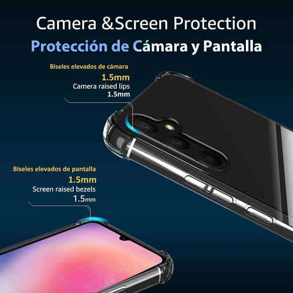 Samsung Galaxy A26 Uyumlu Darbe Önleyici Sararmaya Dayanıklı Airbag Korumalı Ultra Slim TPU Şeffaf Silikon Kılıf - 8