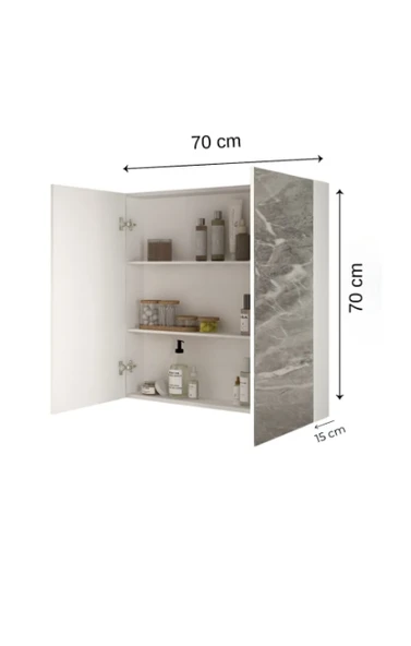 2 KAPAKLI ÇOK AMAÇLI BANYO DOLABI - 4