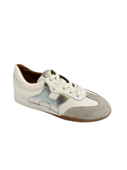 Beyaz Hakiki Deri Sneaker - 2