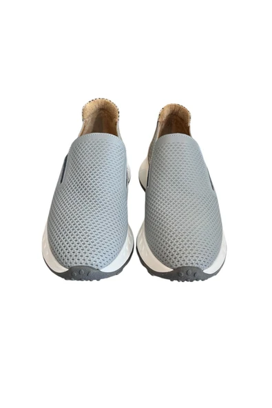 Gri Hakiki Deri Yanları Lastikli Comfort Taban Sneaker - 2
