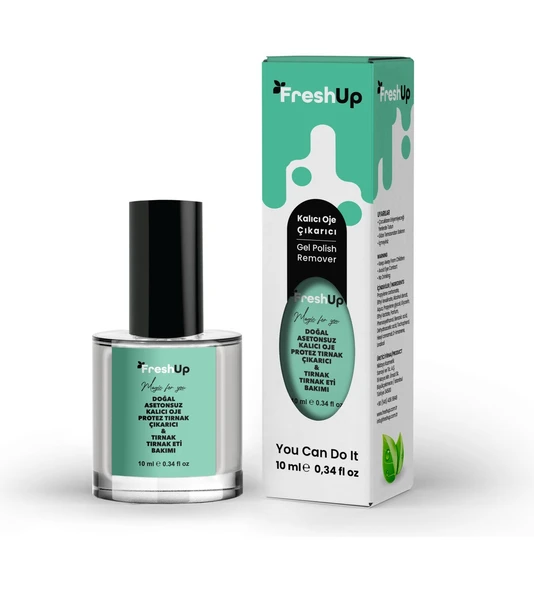 FRESH UP ASETONSUZ, DOĞAL, KALICI OJE, PROTEZ TIRNAK ÇIKARICI JEL, NATURAL