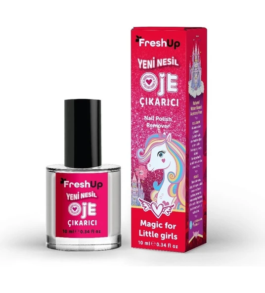 FRESH UP YENİ NESİL DOĞAL ÇOCUK OJE ÇIKARICI ÇİLEK KOKULU 10 ML