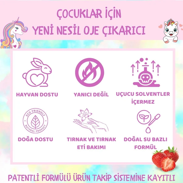 FRESH UP YENİ NESİL DOĞAL ÇOCUK OJE ÇIKARICI ÇİLEK KOKULU 10 ML - 4