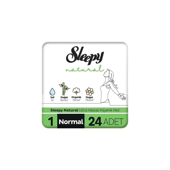 7 AL 6 ÖDE Sleepy Hijyenik Ped 24'lü Natural Normal ve ROSIE - Resim 2