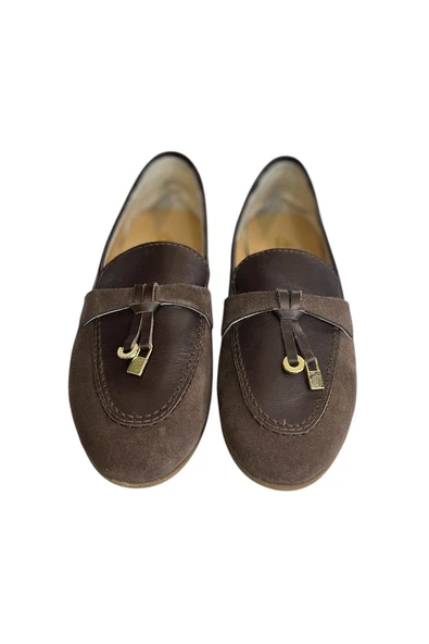 Kahve Hakiki Süet Deri Loafer - 2