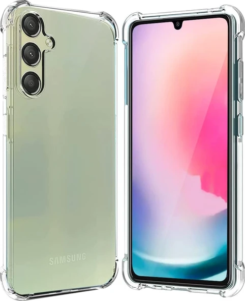 Samsung Galaxy A26 Uyumlu Darbe Önleyici Sararmaya Dayanıklı Airbag Korumalı Ultra Slim TPU Şeffaf Silikon Kılıf