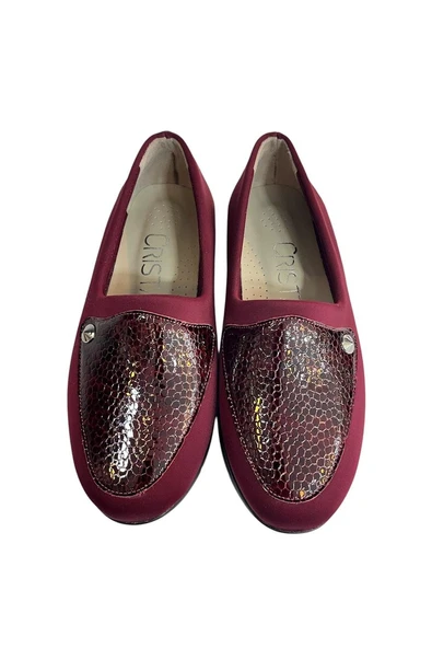 Bordo Hakiki Deri Comfort Taban Günlük Ayakkabı - 3