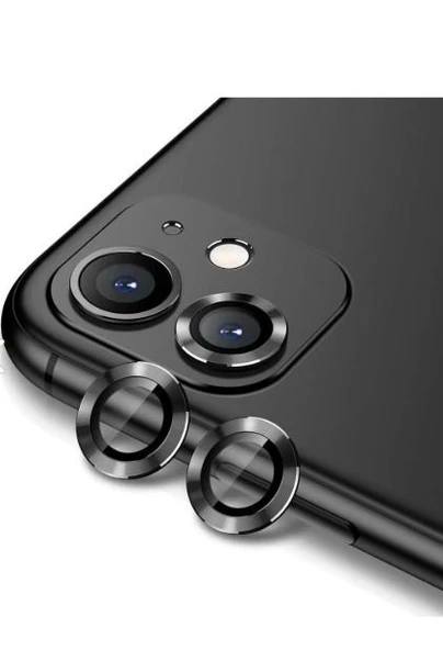 Iphone 13/13 Mini Uyumlu Kamera Koruyucu Lens Mercek Metal Çerçeveli 2li Set - 2