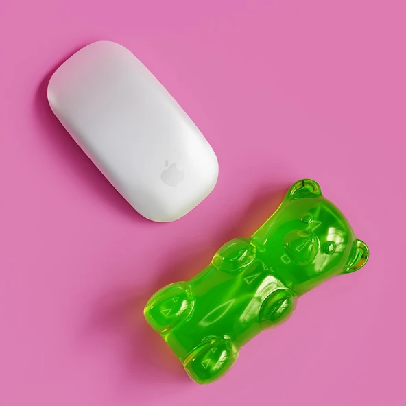 Mustard Gummy Bear Mouse Bilek Desteği - Yeşil - 2