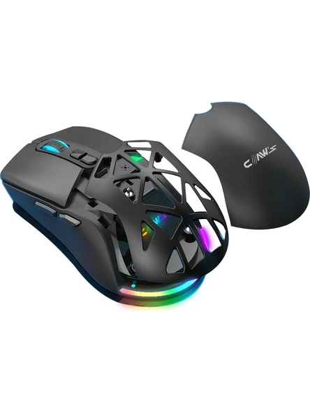 Claw's Nexus Air V1 Kablosuz 10000 Dpi Pixart PMW3325 Sensör Makro Yazılımlı & Değiştirilebilir Kapaklı RGB Kablosuz Gaming - 5