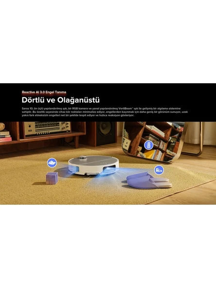 Roborock Saros 10 Akıllı Robot Süpürge - Teşhir - 5