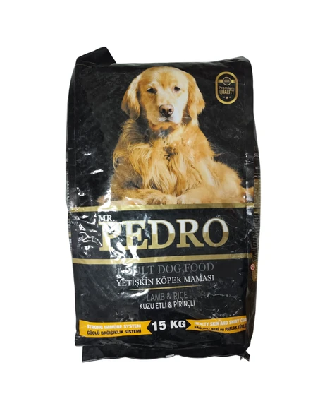 MR. PEDRO 15KG KUZU ETLİ PİRİNÇLİ YETİŞKİN KÖPEK MAMASI