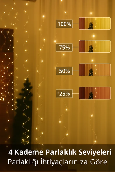 Su Geçirmez LED Dize Işıklar Uzakta Kumandalı Parti Düğün Ev Dekorasyonu için Zamanlayıcı 300 LED - 2