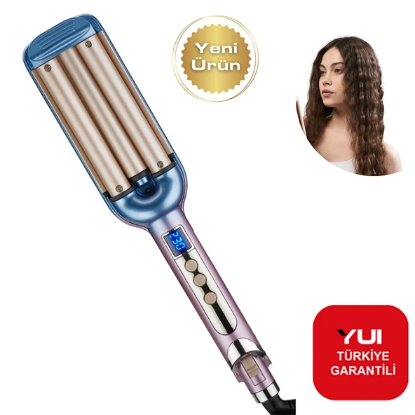Yui DHS1868W Seramik Su Dalgası(Wag)Saç Maşası(Yui Türkiye Garantili)