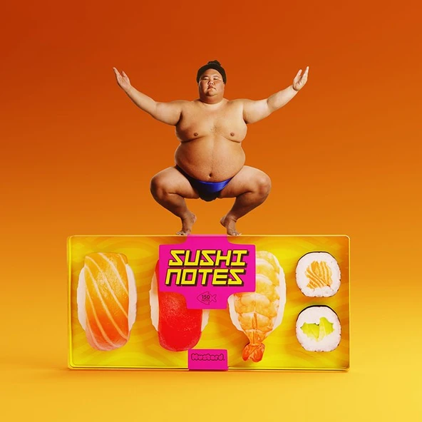 Mustard Sushi Bento Sticky Not Kağıdı ve Page Marker Seti - 4