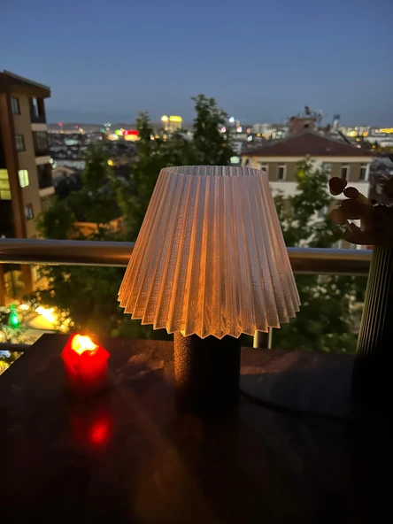 Dekoratif Elektrikli Masa Lambası-Gece Lambası - 5