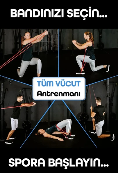 15 KG Kırmızı Barfiks Direnç Bandı – Orta Sert Kas Geliştirme Pilates Fitness Lastiği - 3