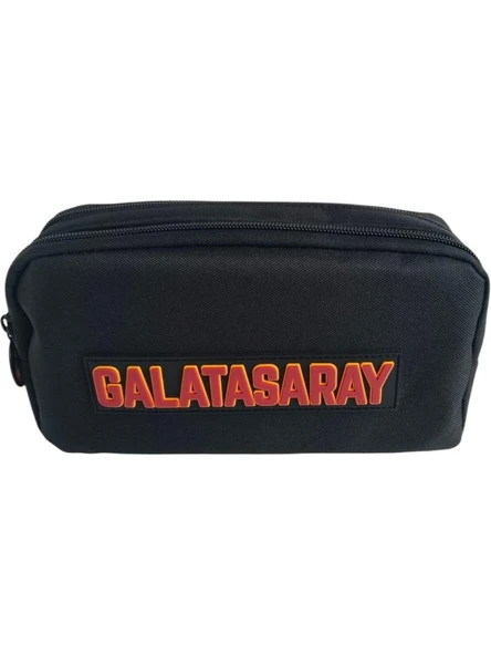 Galatasaray Siyah Çift Bölmeli Çubuklu Kalem Çantası 25521 - 2