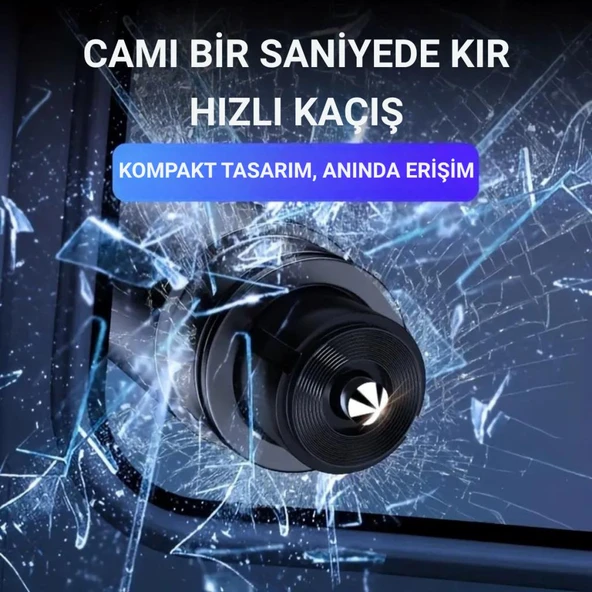 Coofbe Araç Emniyet Kemer Kesici Ve Araç Cam Kırıcı Araç Emniyet Çekici Araç Acil Durum Kiti Sharp Tool Safety Hammer - 4