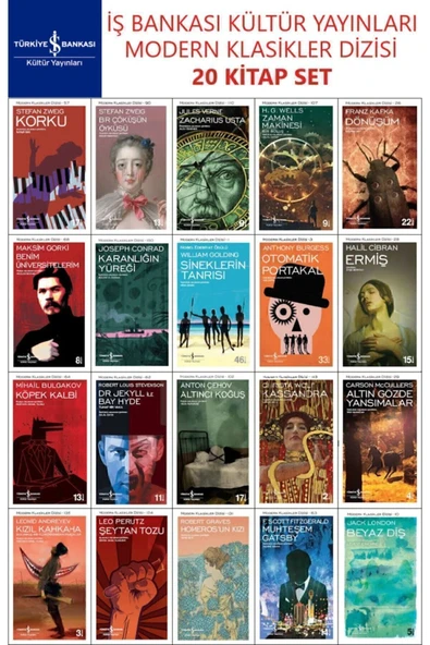 Iş Bankası Modern Klasikler Dizisi 20 Kitap Set Stefan Zweıg-jules Verne-wells