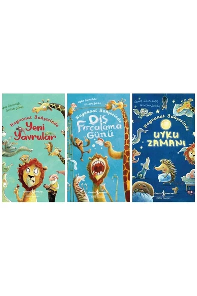 Hayvanat Bahçesinde -diş Fırçalama Günü-uyku Zamanı-yeni Yavrullar 3 Kitap 1 Arada