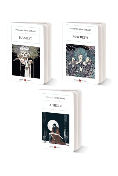 William Shakespeare Cep Kitap Seti Hamlet - Othello - Machbeth Tam Metin