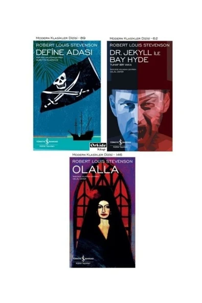 Olalla - Dr. Jekyll Ile Bay Hyde Tuhaf Bir Vaka - Define Adası 3'lü Set Modern Klasikler
