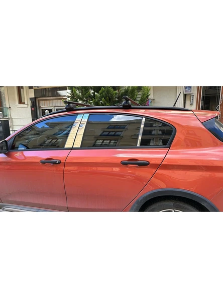 Fiat Egea Cross 2015-2025 Arası Krom Cam Direği 6 Parça Paslanmaz Çelik - Resim 2