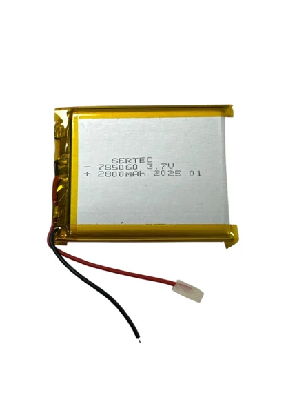 785060 3.7V 2800mAh Li-Polymer Pil Devreli/1.5A