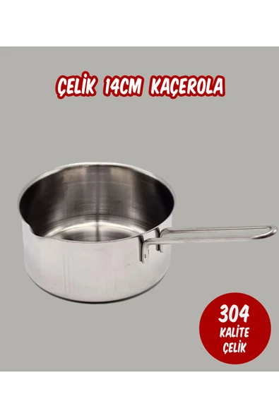 Steel&More  Çelik Kaçerola Sosluk Sütlük 14cm - 4